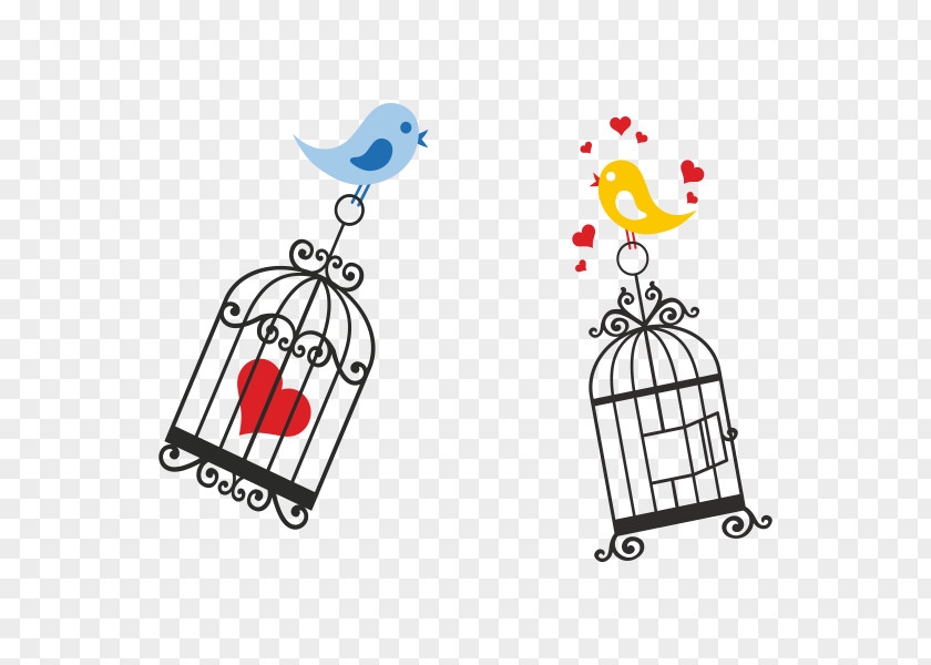 Tarjetas De Amor Lovebird Birdcage PNG