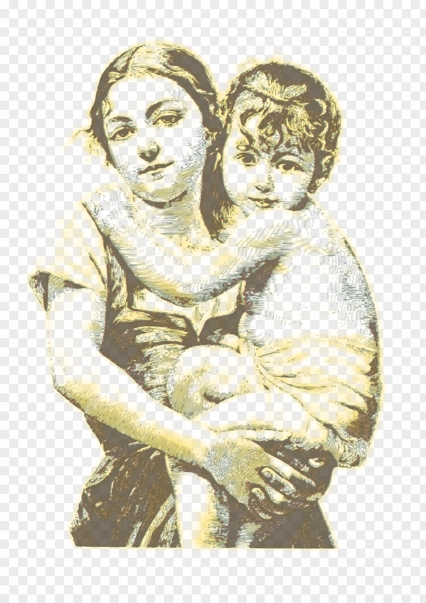 Vintage Woman Mother Clip Art PNG
