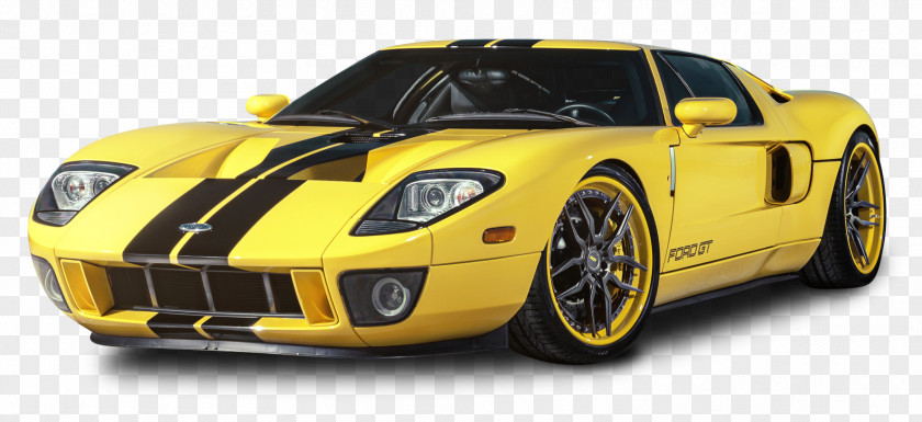 Yellow Ford GT Car Gran Turismo 6 Mustang PNG
