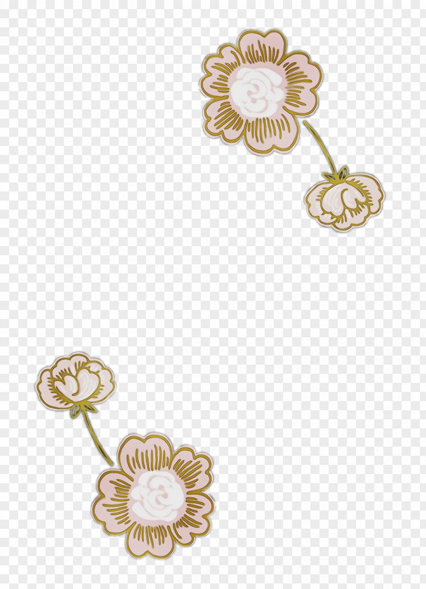 Body Jewelry Flower Watercolor PNG