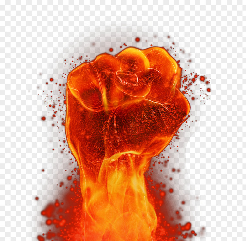 Free Energy Fist Hand To Pull The Material Fire Flame PNG