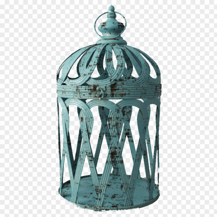 Lake Blue Iron Cage Birdcage PNG