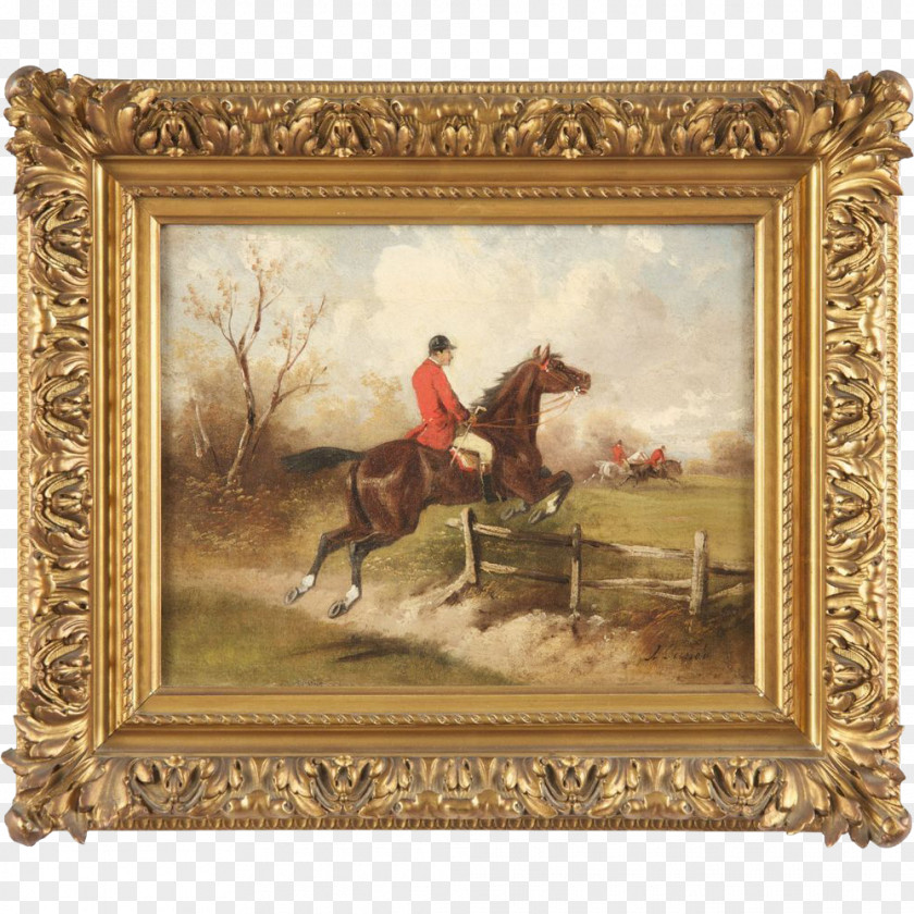 Oil Painting Frame The Horse Fair Picture Frames Watercolor PNG