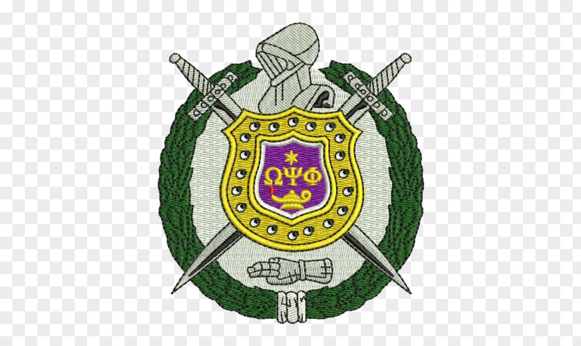 Omega Psi Phi Fraternity Howard University Organization Embroidery PNG