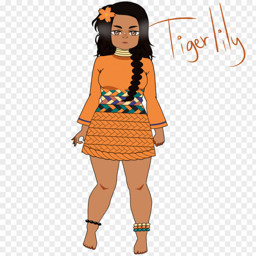 Tiger Lily Costume Cartoon Shoulder Character PNG