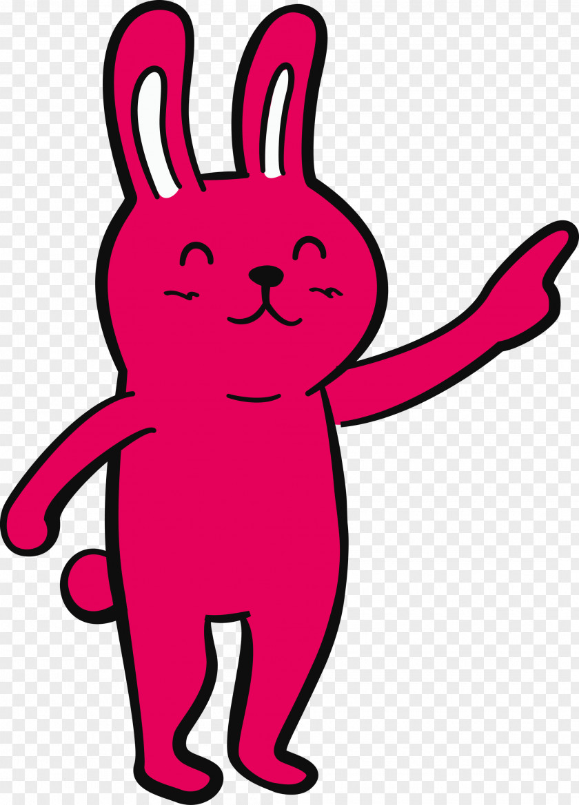 Cartoon Line Animal Figurine Meter Rabbit PNG