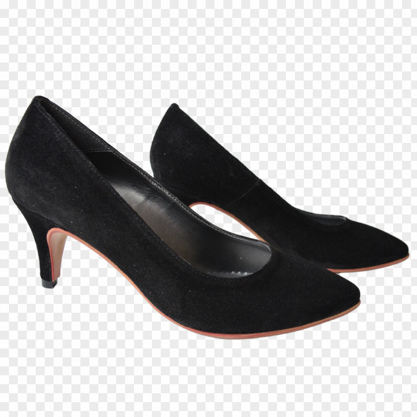 Dama Suede Shoe Walking Pump Black M PNG