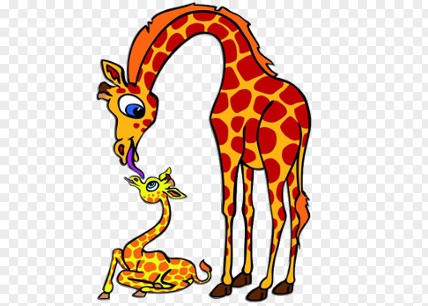 Watercolor Giraffe Baby Giraffes Animal Clip Art PNG