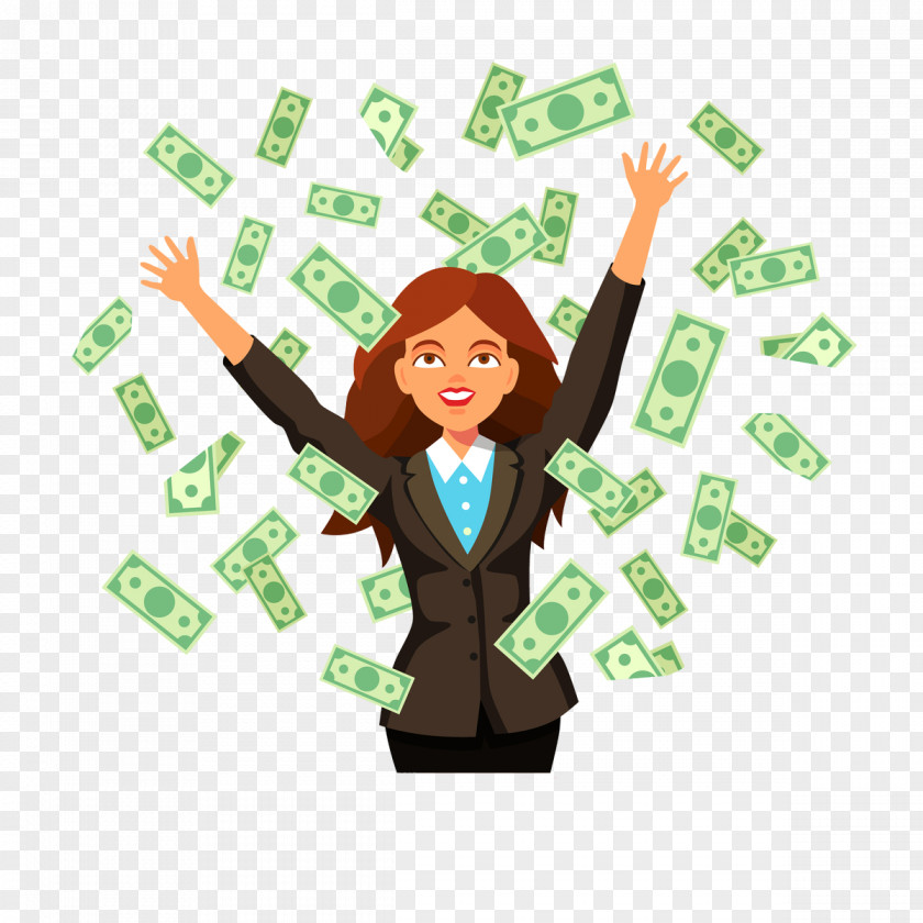 Woman Money Banknote Clip Art PNG