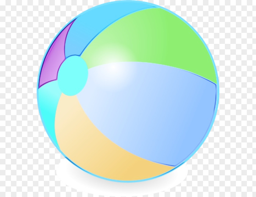 Ball Turquoise Paint Background PNG