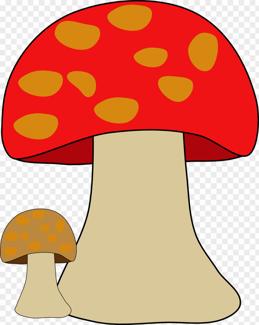 Cartoon Red Mushroom Fungus Clip Art PNG