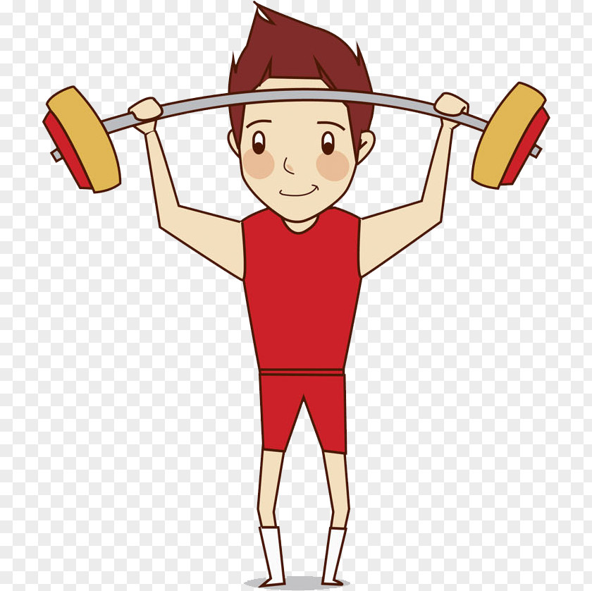 Fitness Boy Cartoon Clip Art PNG