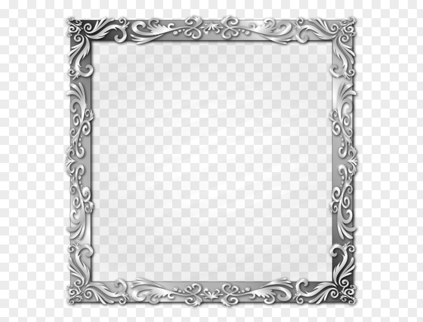 Glass Picture Frames Ornament Silver PNG