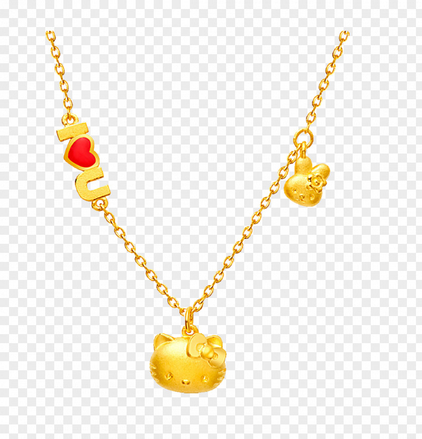 Gold Necklace Hello Kitty Chow Tai Fook Jewellery PNG