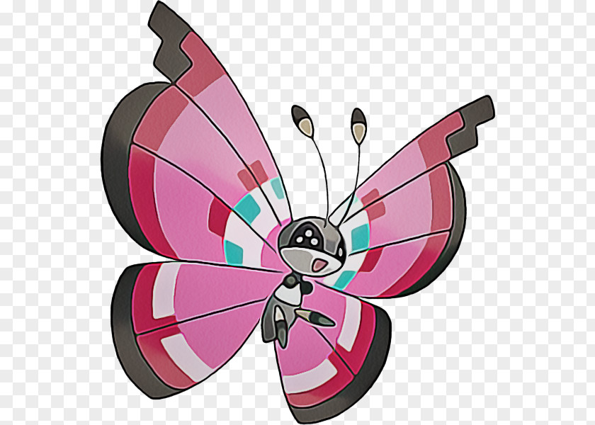 Membranewinged Insect Pollinator Butterfly Pink Clip Art Cartoon PNG