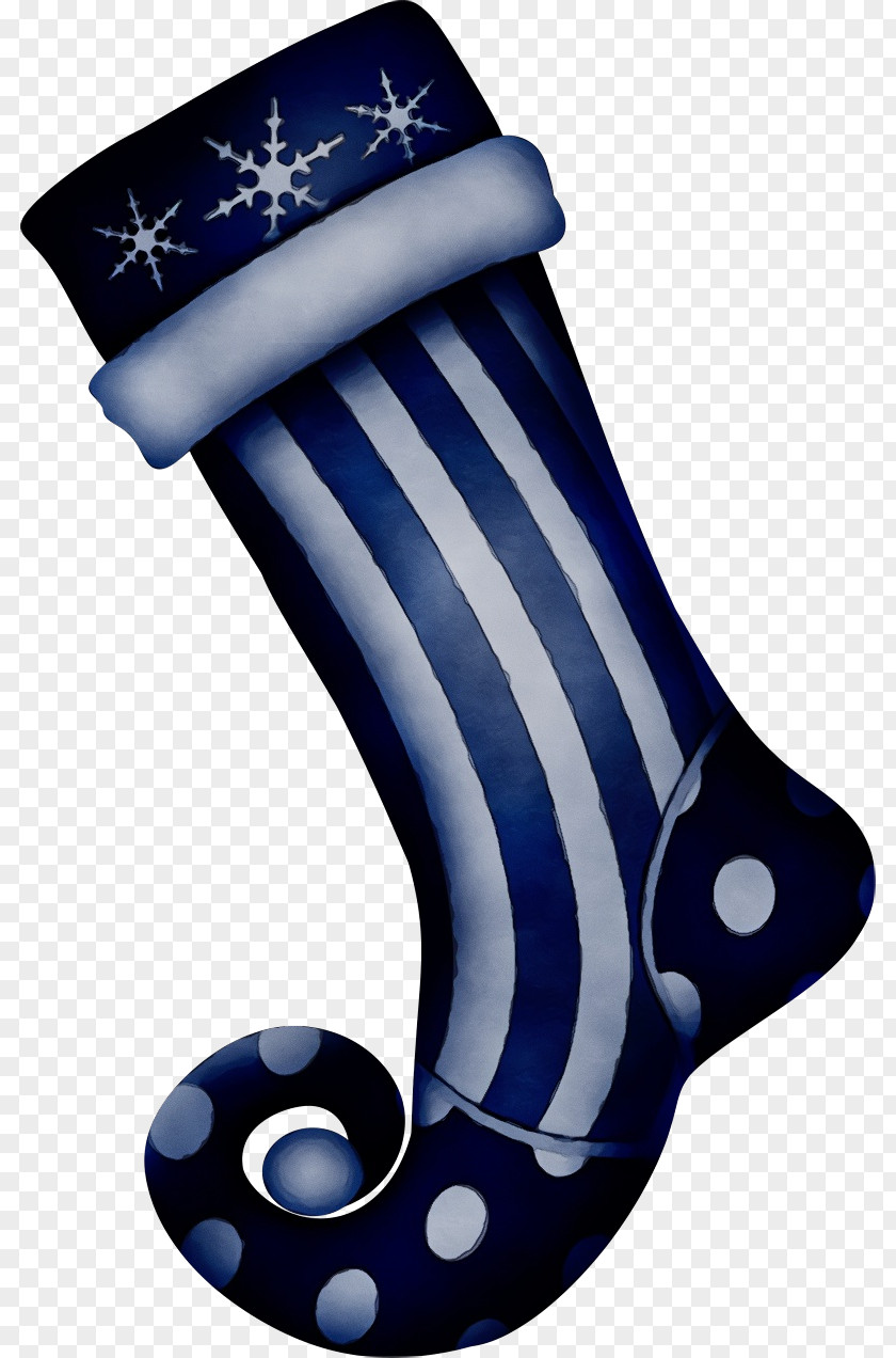 Sock Blue Christmas Stocking PNG