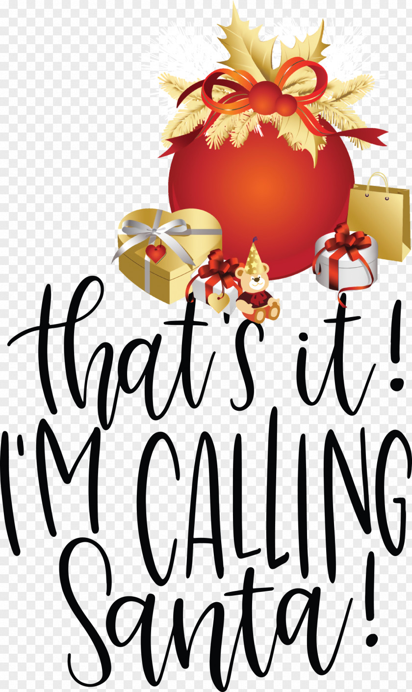 Calling Santa Christmas PNG