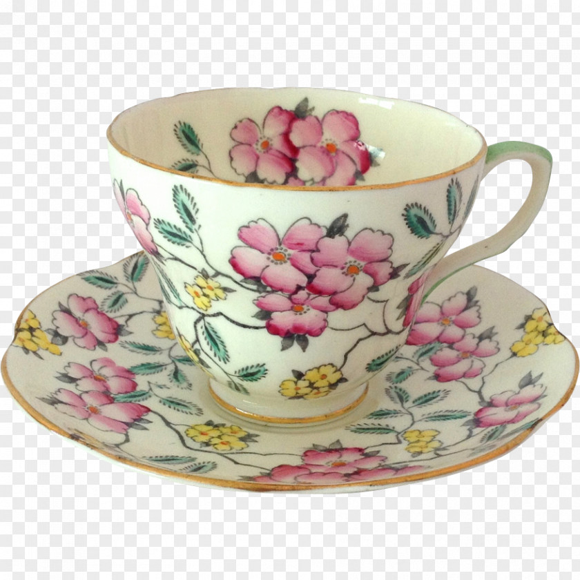 Chinese Tea Flowering Saucer Tableware Porcelain PNG