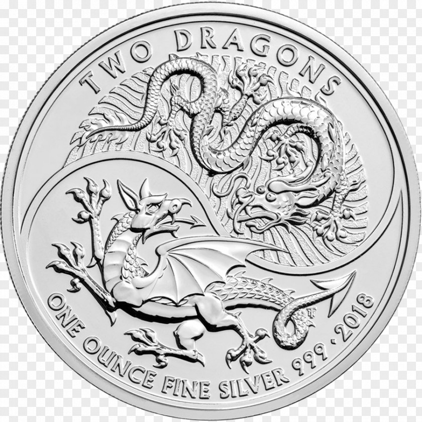 Silver Coin Royal Mint The Queen's Beasts Bullion PNG