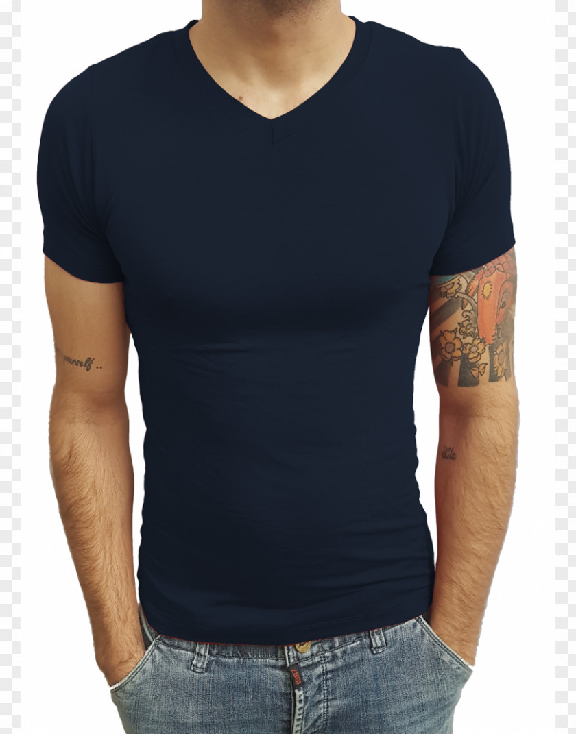 T-shirt Blouse Blue Collar PNG