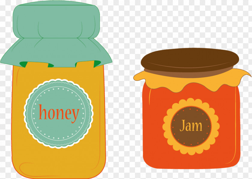Vector Honey And Jam Jars Marmalade Varenye Fruit Preserves Bottle PNG