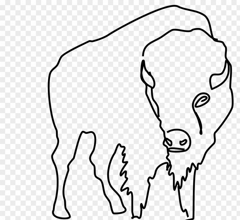 Bison Drawing American Animal Cattle PNG