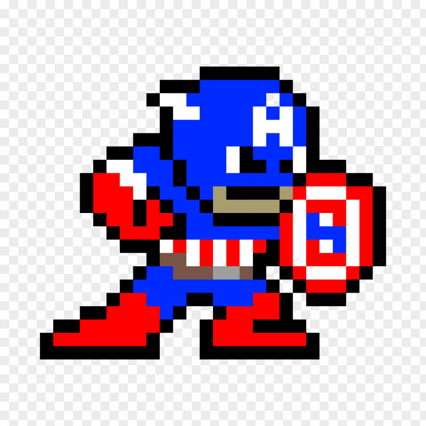 Captain America Iron Man Superhero Pixel Art PNG
