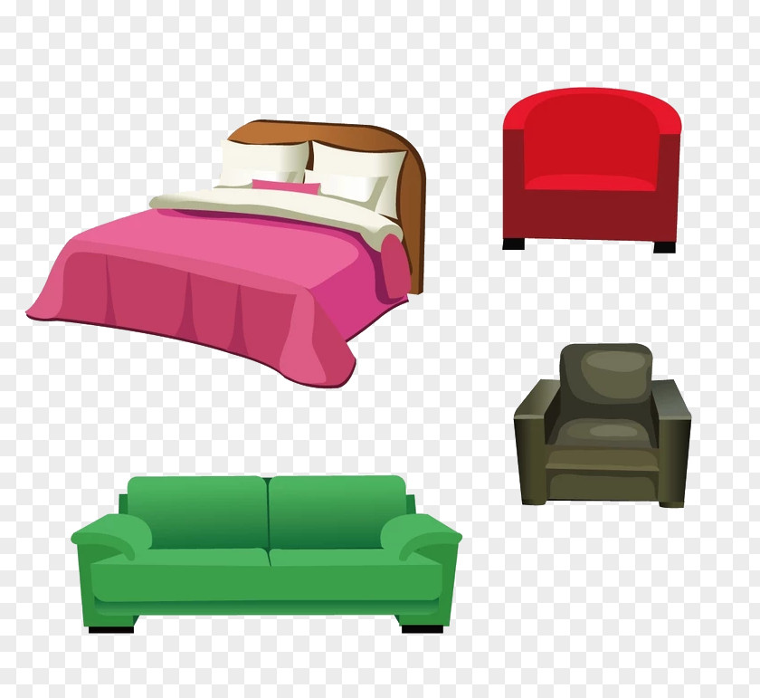 Color Of The Sofa Couch Furniture Clip Art PNG