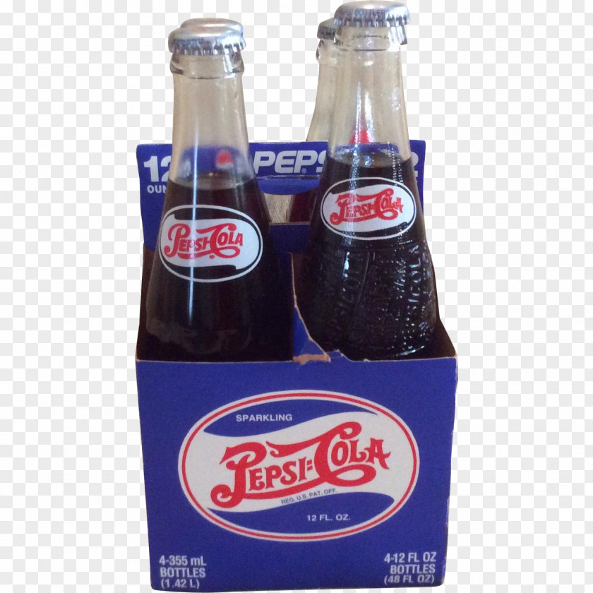 Pepsi Fizzy Drinks Distilled Beverage Glass Bottle PNG