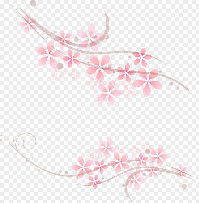 Pink Cherry Blossoms Blossom PNG