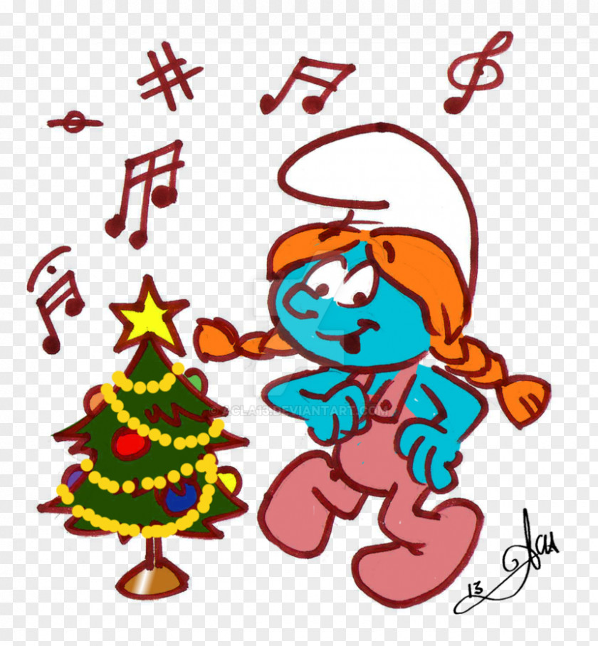 Smurfs The Smurfette Christmas Tree PNG