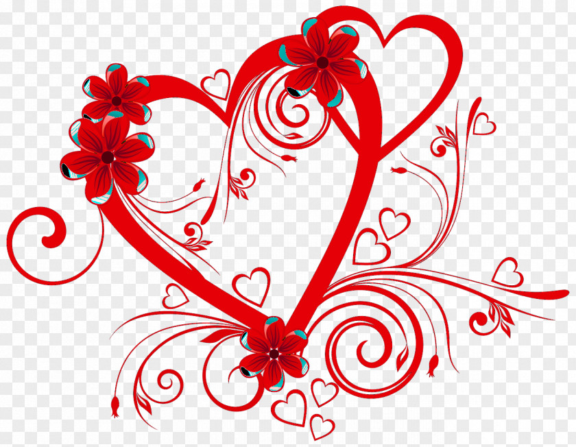 Bell Flower Heart Valentine's Day Clip Art PNG
