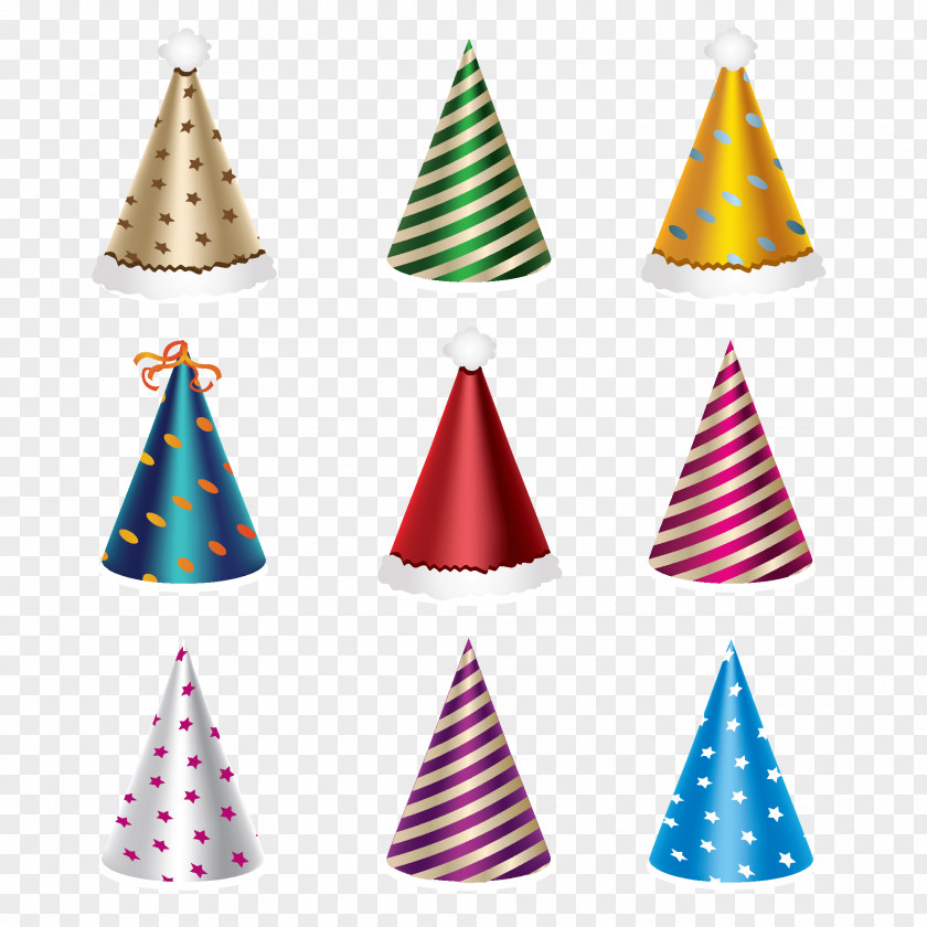 Christmas Hats New Year's Day Party Greeting & Note Cards PNG