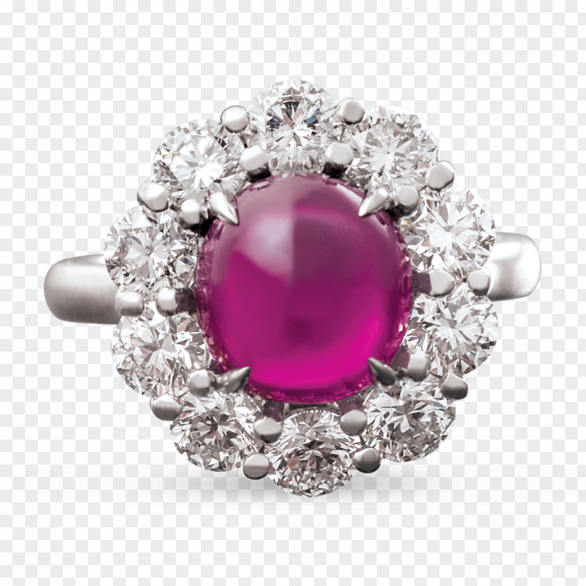 Watercolor Stars Ruby Engagement Ring Gemstone Jewellery PNG