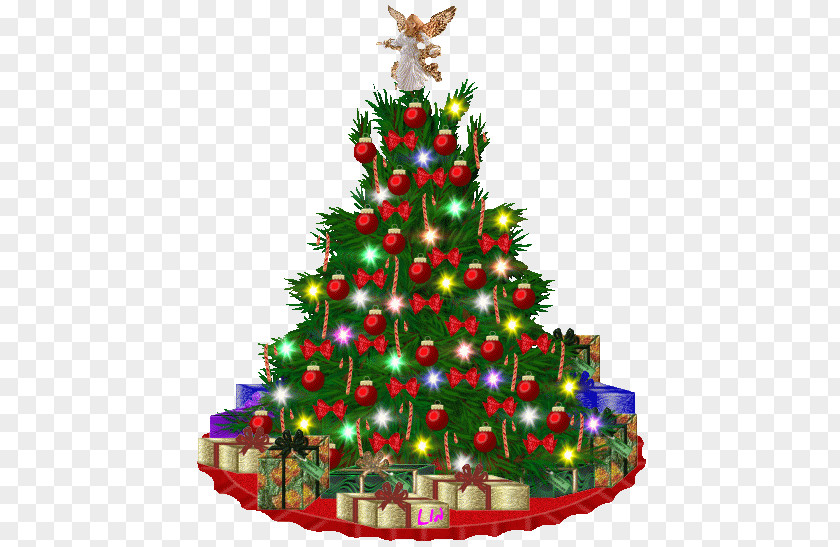 Christmas Lights Tree Clip Art PNG
