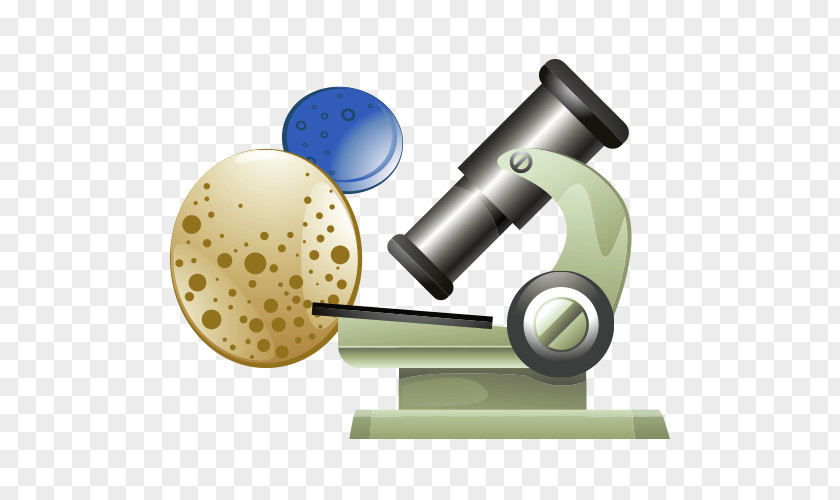 Microscope And Cancer Cell Cartoon Science Experiment Test Tube PNG