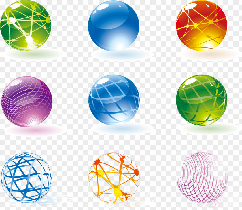 Vector Color Earth Globe Crystal Ball Glass PNG