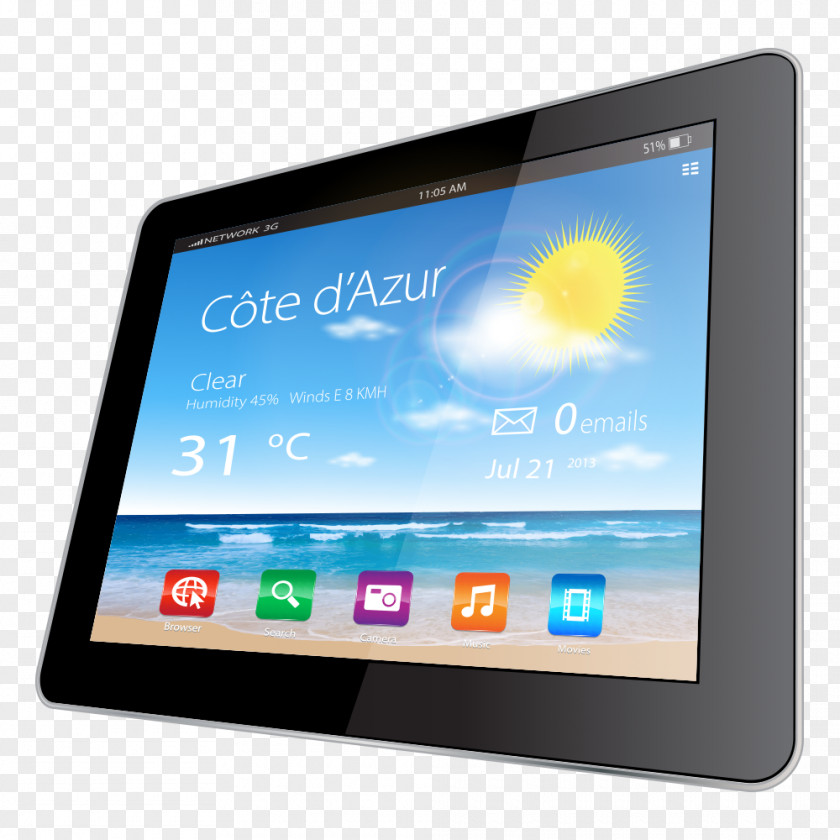 Cartoon Tablet 5G 1G LTE Application Software 3G PNG