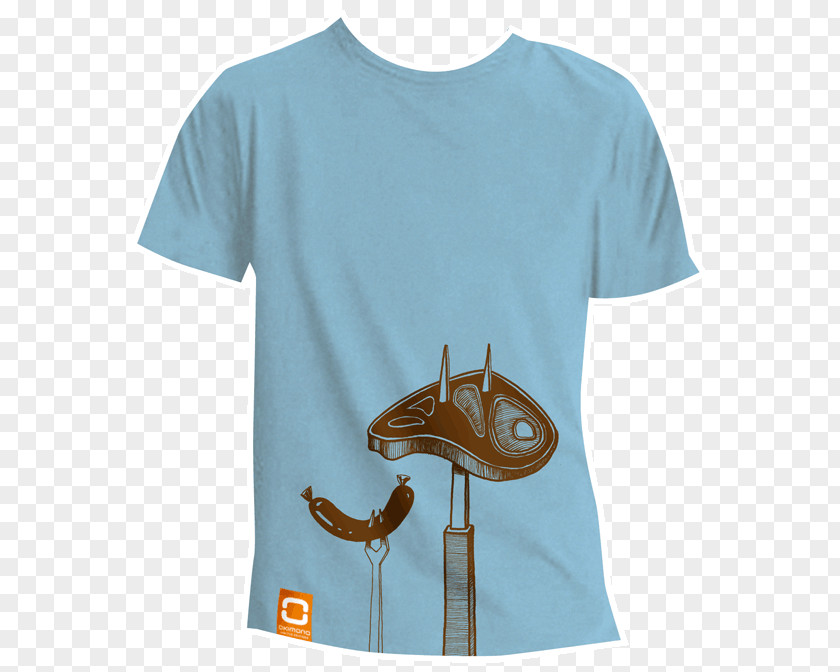 Carved Genuine Men T-shirt Sleeve Okimono Teal PNG
