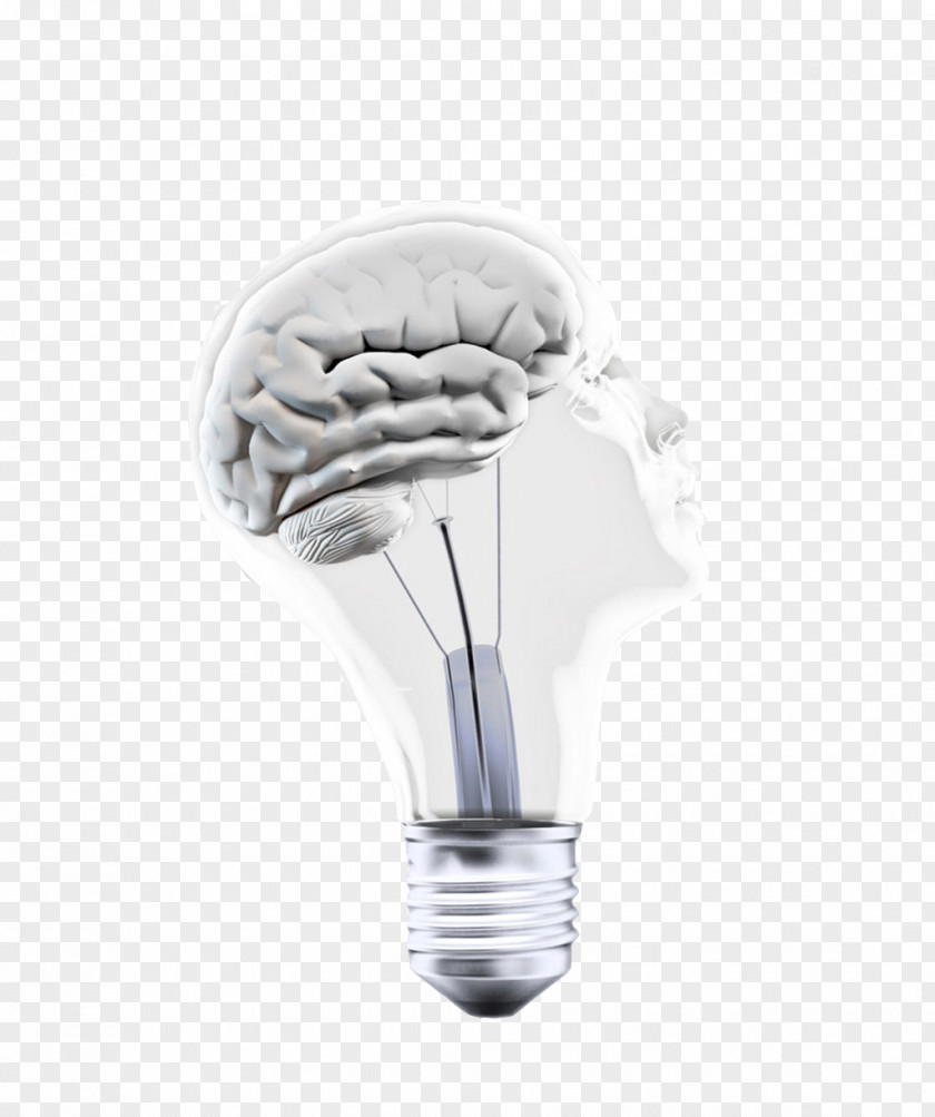 Creative Brain Lamp Incandescent Light Bulb Electric Concept PNG