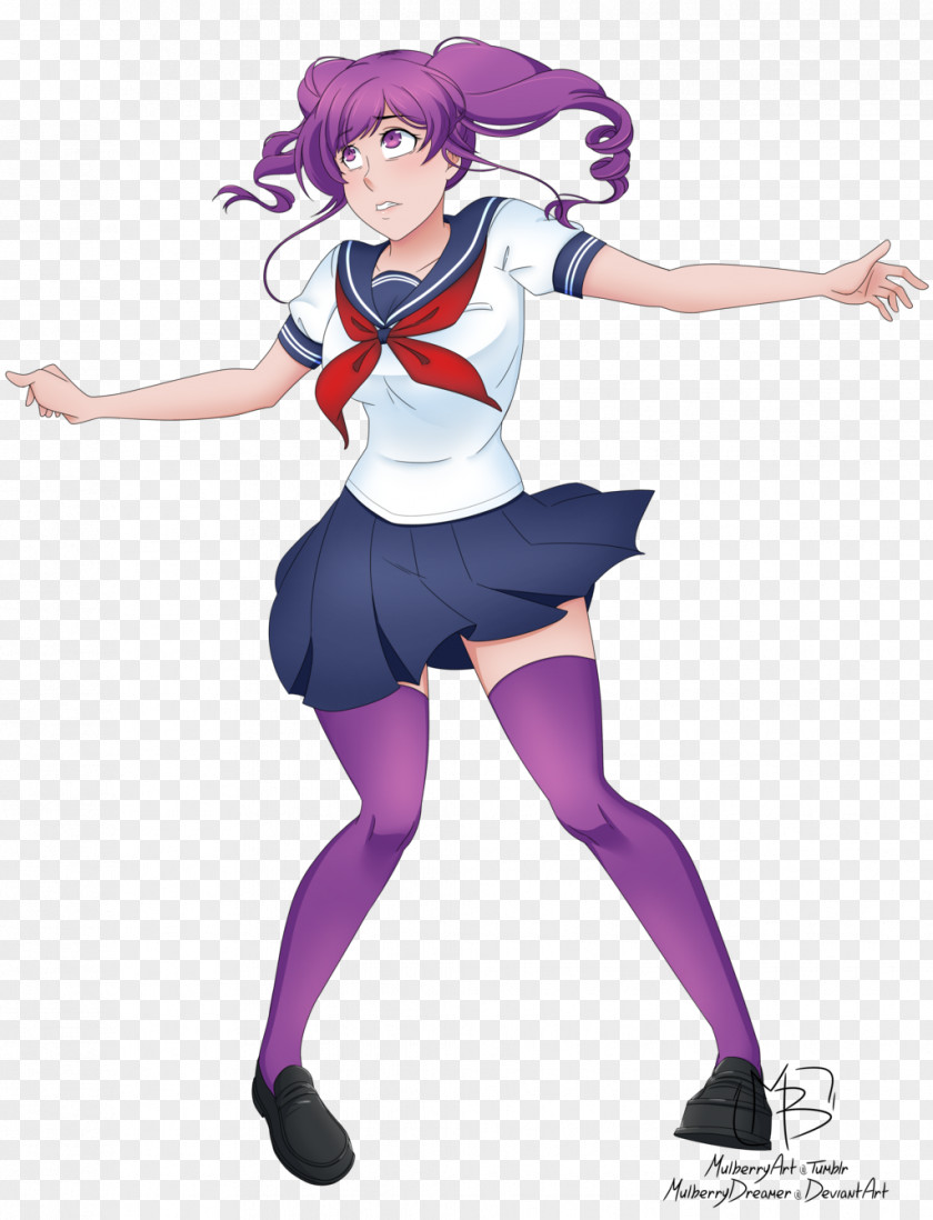Mulberry Yandere Simulator Pin Tsundere Character PNG