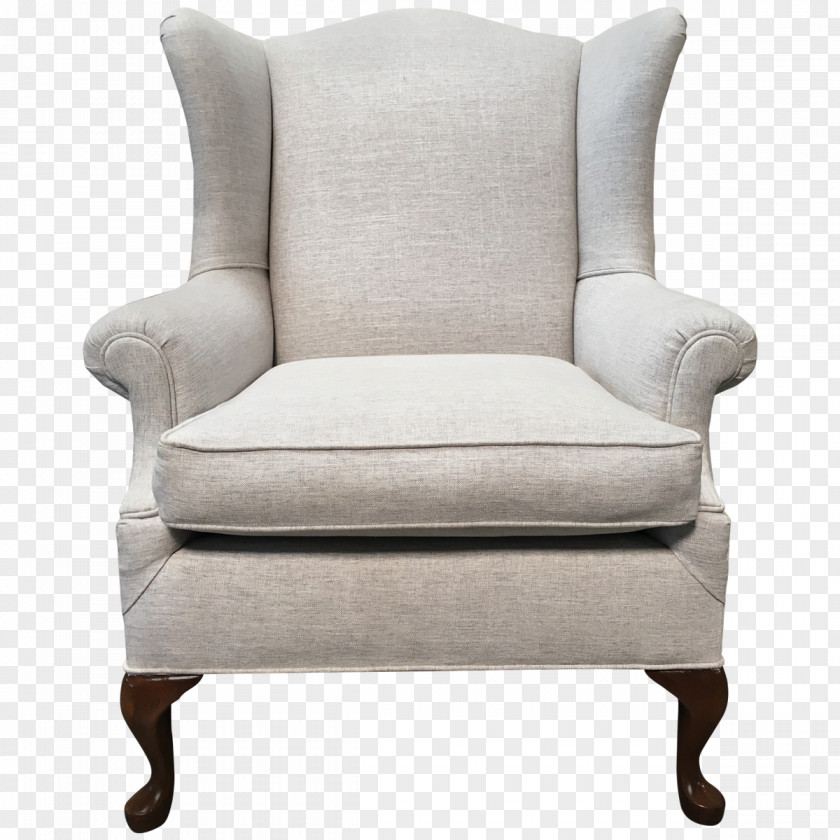 Wing Chair Club Slipcover Furniture PNG