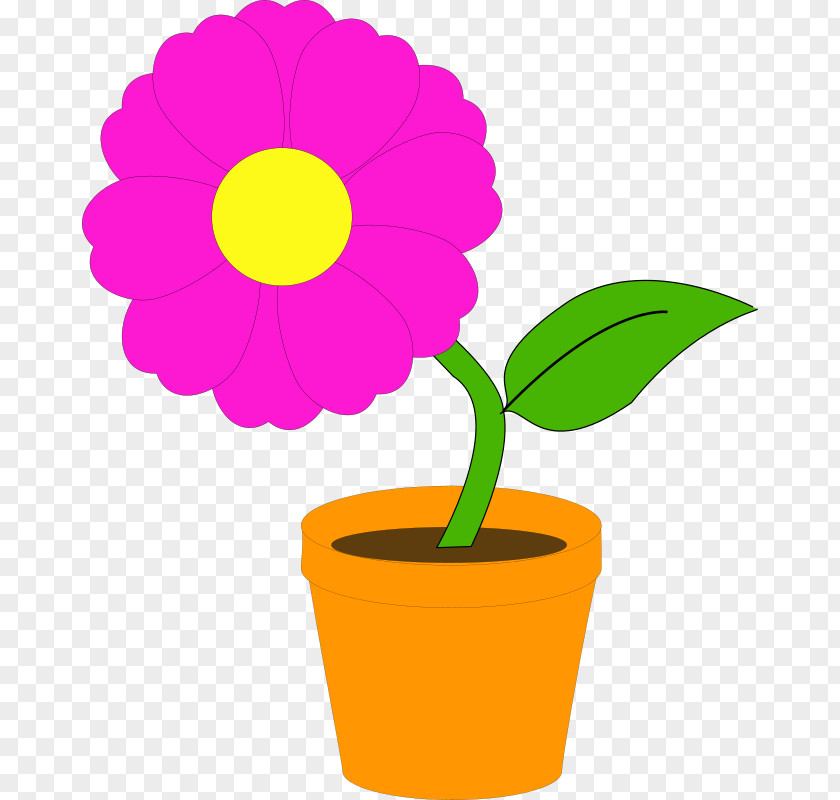 Flower Clip Art Openclipart Free Content Flowerpot PNG