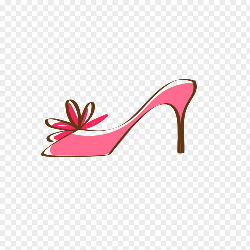Hand-painted High Heels Pink High-heeled Footwear Shoe Clip Art PNG