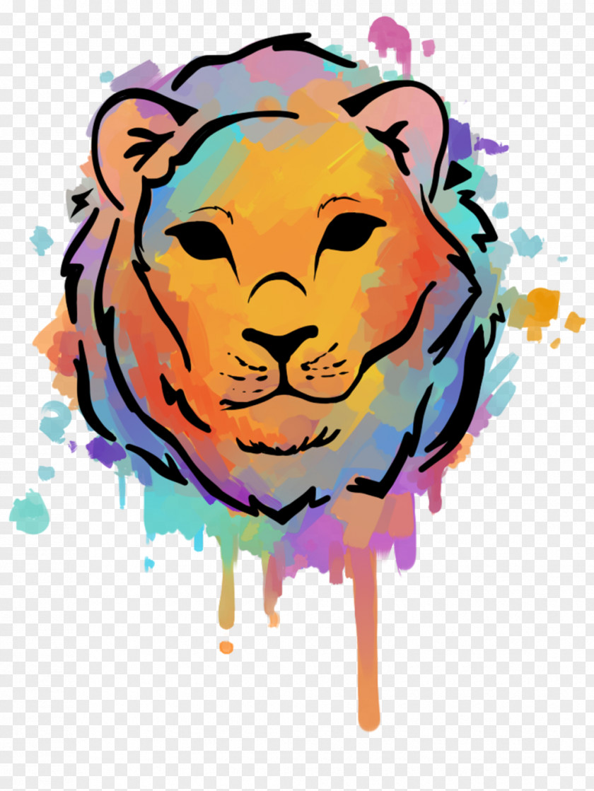 Lion Watercolor Painting Drawing Art Clip PNG