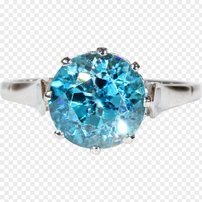 Sapphire Ring Blue Zircon Diamond PNG