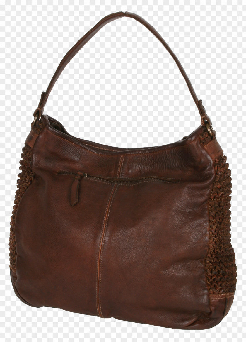 Bag Hobo Tote Leather Brown Caramel Color PNG