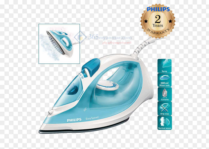 Clothes Iron Home Appliance Philips Ironing Steam PNG