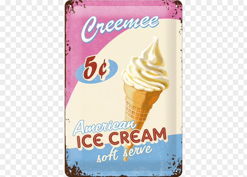 Ice Cream Cones Poster Vintage Advertising PNG