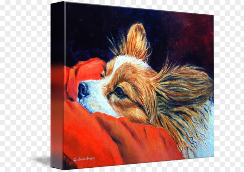 Painting Dog Breed Papillon Puppy Companion PNG
